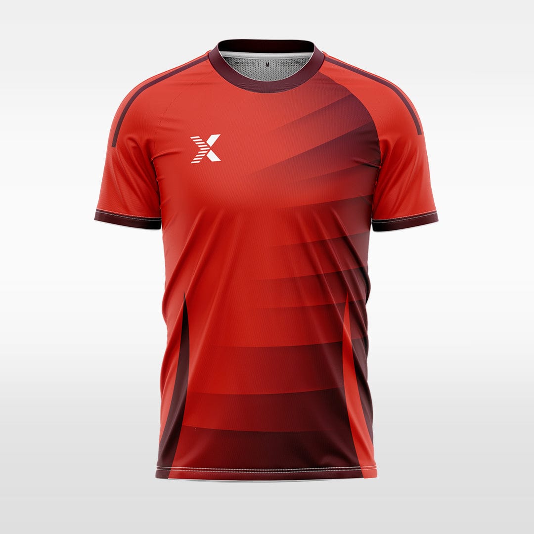 XTeamwear red / S diagonal gradient pattern - Custom Design Soccer Jersey for Men Sublimation