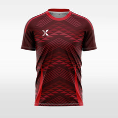 XTeamwear red / S diamond pattern interweaving- Custom Design Soccer Jersey for Men Sublimation