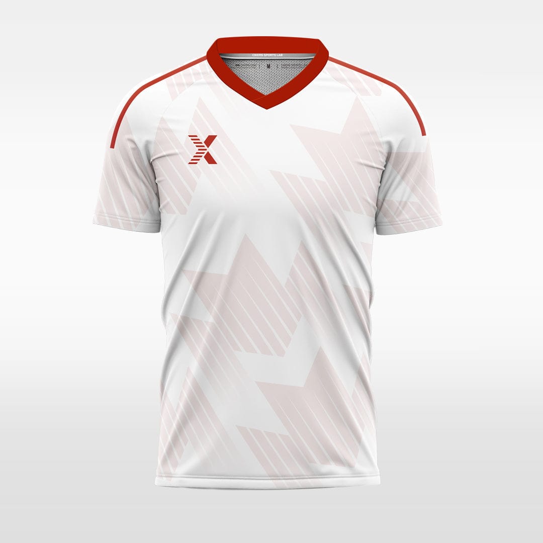 XTeamwear red / S Light-colored geometric gradient - Custom Design Soccer Jersey for Men Sublimation
