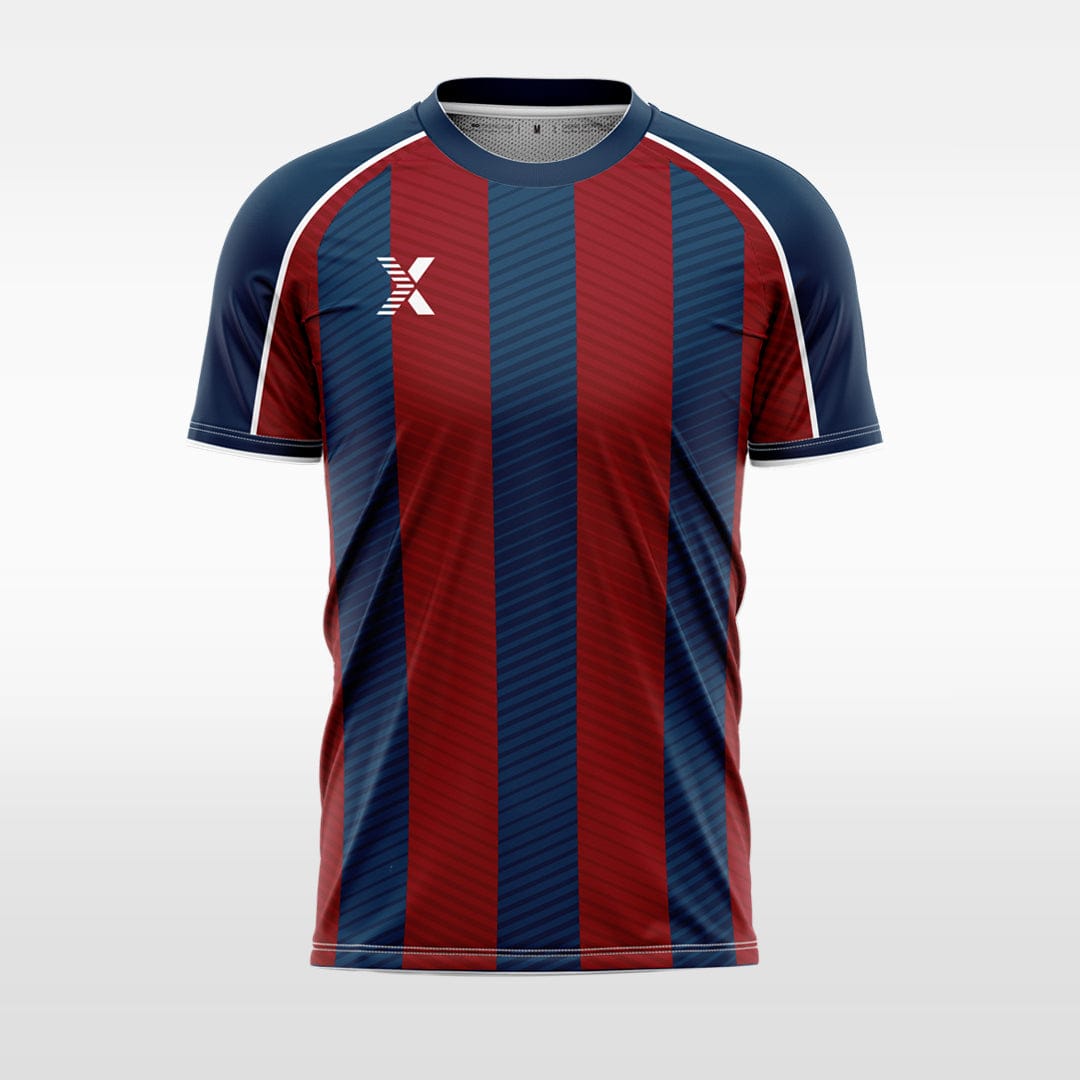 XTeamwear red / S Twill tricolor stripe - Custom Design Soccer Jersey for Men Sublimation