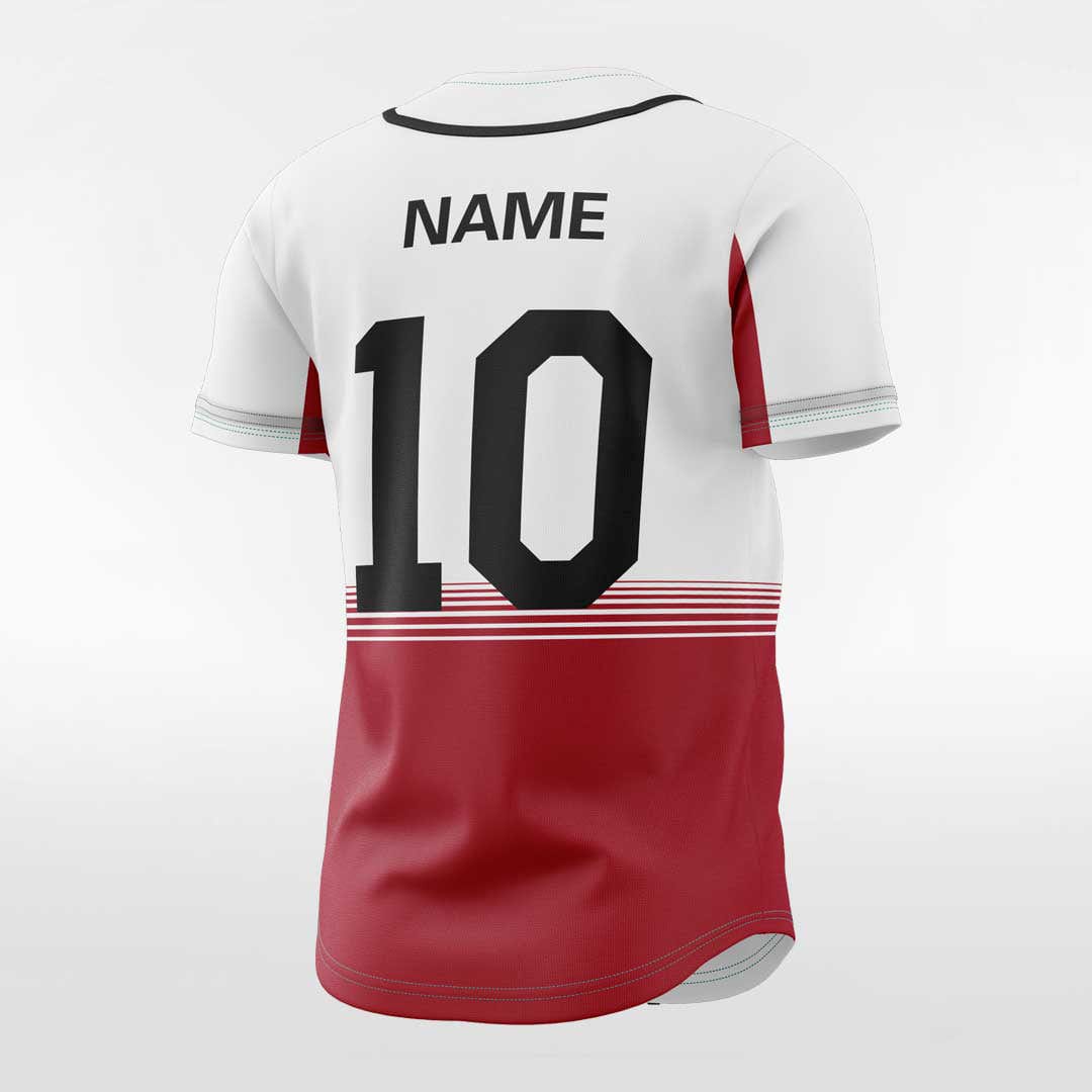 XTeamwear Red Sea - Customized Men's Sublimated Button Down Baseball Jersey