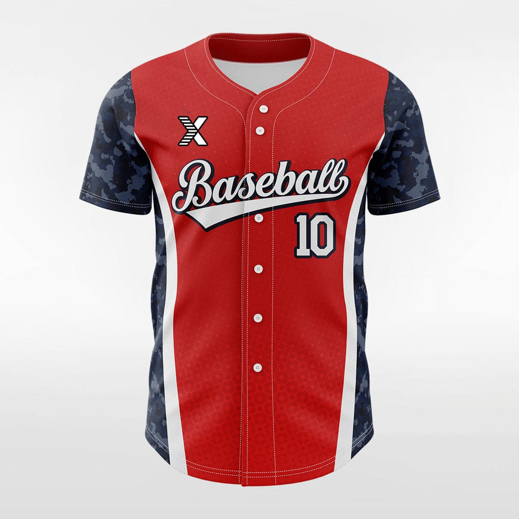 Maillot de baseball personnalisé bleu marine pour homme et