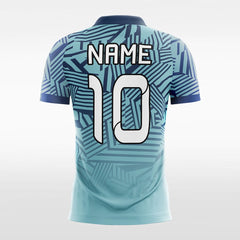 XTeamwear Soccer Jersey 3D Geometry - Women Custom Soccer Jerseys Design Cyan