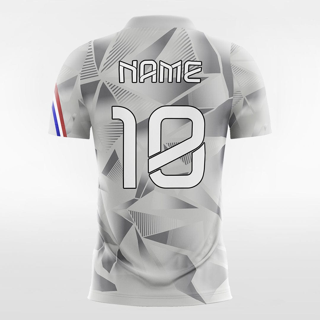 XTeamwear Soccer Jersey 3D Geometry - Women Custom Soccer Jerseys Design Grey