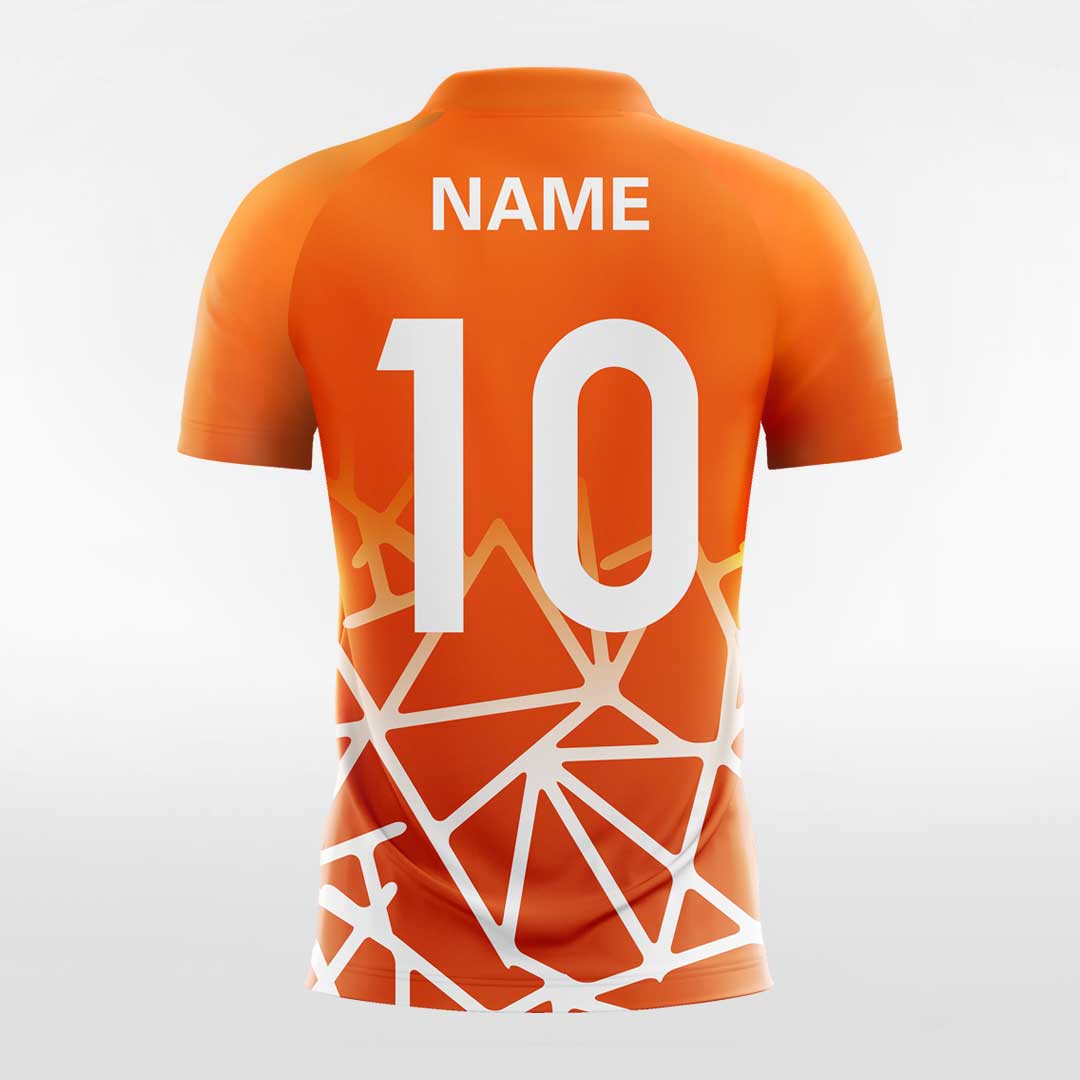 XTeamwear Soccer Jersey 3D Geometry - Women Custom Soccer Jerseys Design Orange