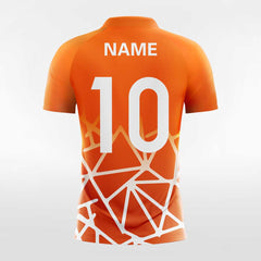 XTeamwear Soccer Jersey 3D Geometry - Women Custom Soccer Jerseys Design Orange