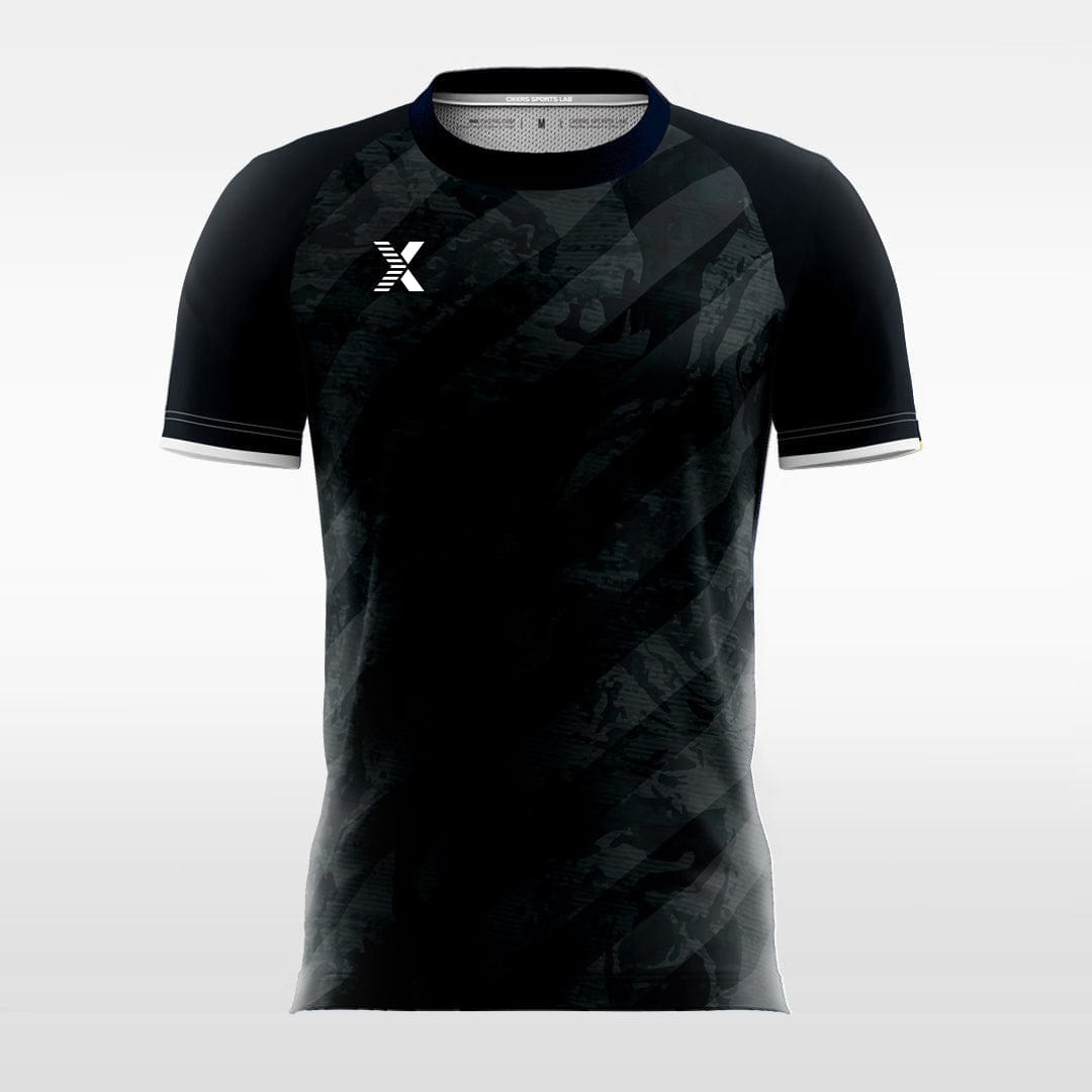 XTeamwear Soccer Jersey Black Camouflage - Kids Custom Soccer Jerseys Design Diagonals