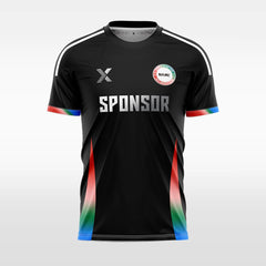 XTeamwear Soccer Jersey black / S Custom Gradient Stripe Soccer Jersey – Modern Fit Round Neck