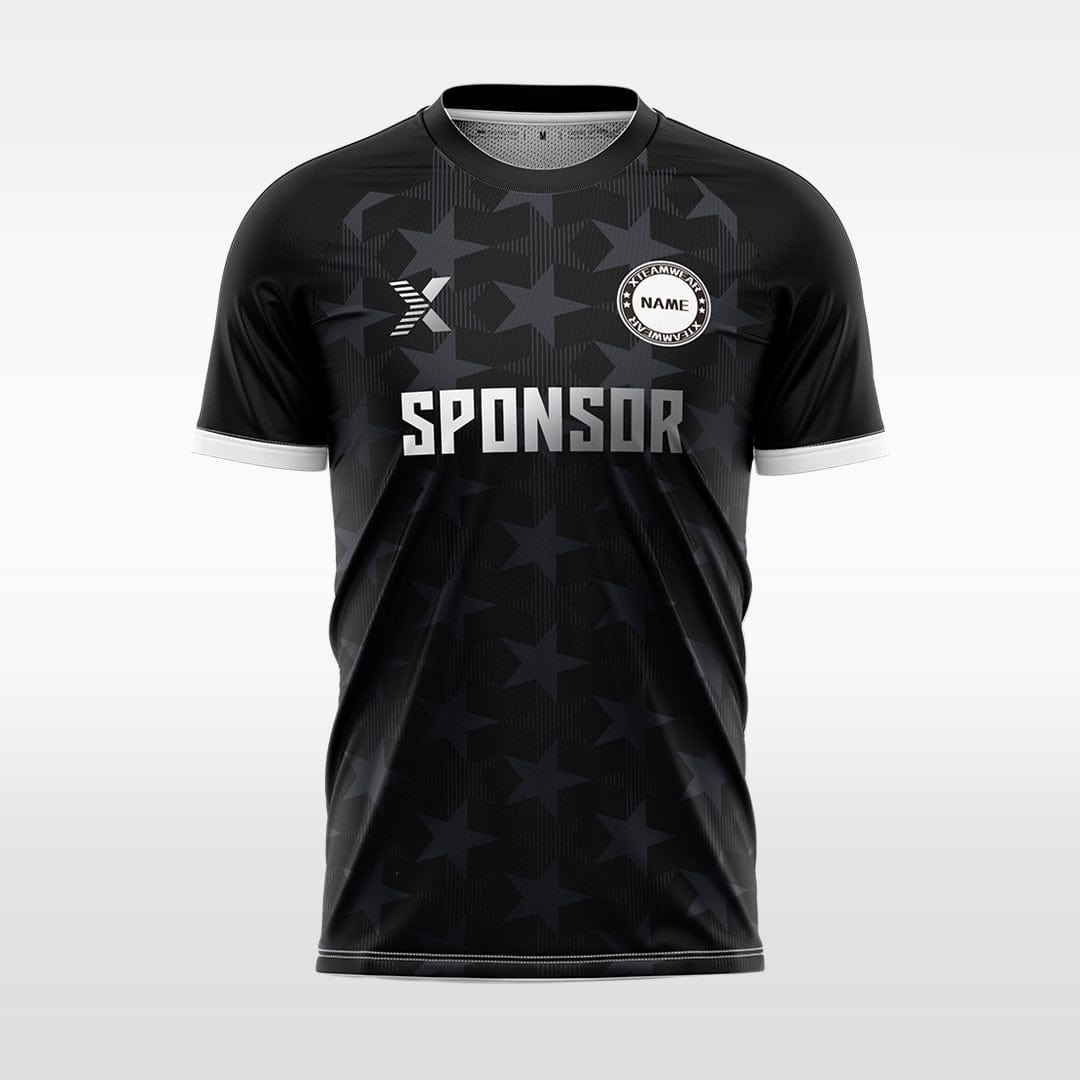 XTeamwear Soccer Jersey black / S Custom Soccer Jersey – Five-Pointed Star Pattern & Modern Fit