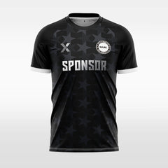 XTeamwear Soccer Jersey black / S Custom Soccer Jersey – Five-Pointed Star Pattern & Modern Fit