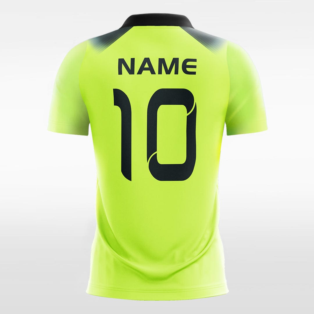 XTeamwear Soccer Jersey Black Stripe - Custom Kids Soccer Jerseys Design Neon Green