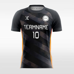 XTeamwear Soccer Jersey Black Stripe Print - Custom Kids Soccer Jerseys Design Online