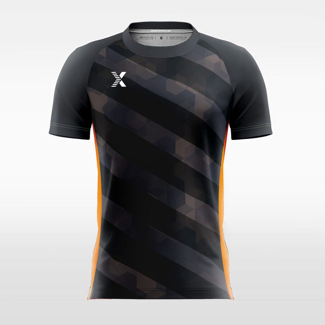 XTeamwear Soccer Jersey Black Stripe Print - Custom Kids Soccer Jerseys Design Online