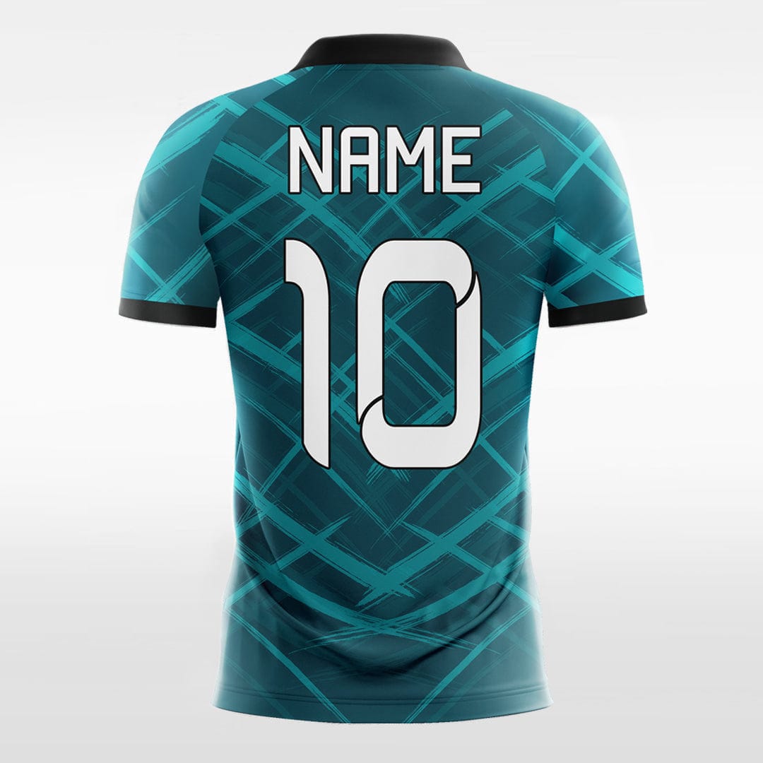 XTeamwear Soccer Jersey Blackish Green Grid - Custom Kids Soccer Jerseys Design