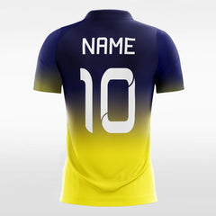 XTeamwear Soccer Jersey Blue and Yellow Gradient - Custom Kids Soccer Jerseys Design