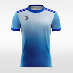 XTeamwear Soccer Jersey Blue Chevron - Women Custom Soccer Jerseys Design Gradient
