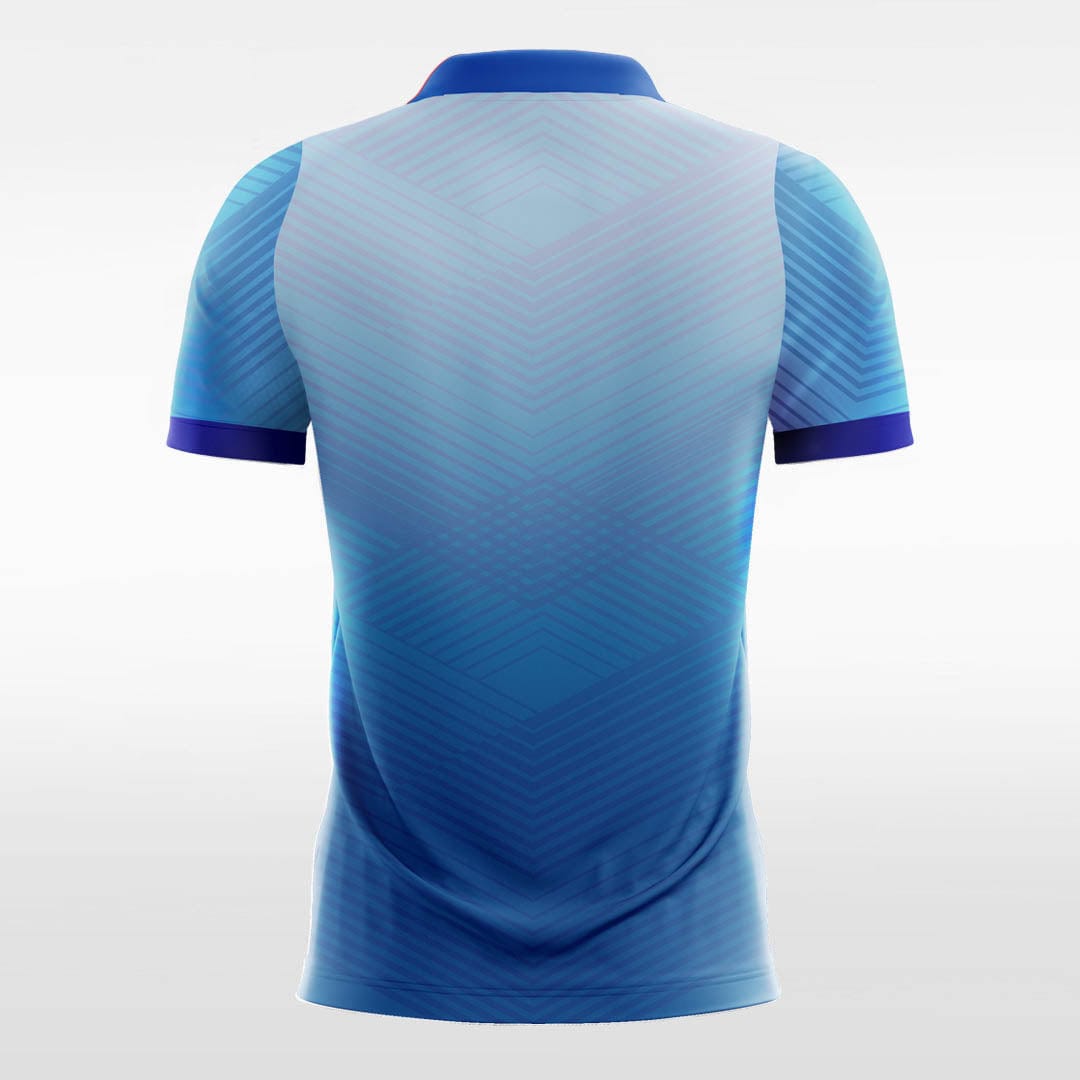 XTeamwear Soccer Jersey Blue Chevron - Women Custom Soccer Jerseys Design Gradient