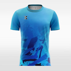XTeamwear Soccer Jersey Blue Ink Painting - Kids Custom Soccer Jerseys Design