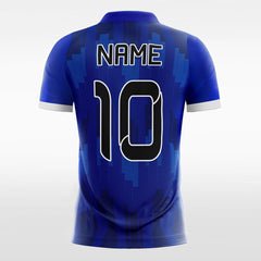 XTeamwear Soccer Jersey Blue Mosaic - Kids Custom Soccer Jerseys Design Cool