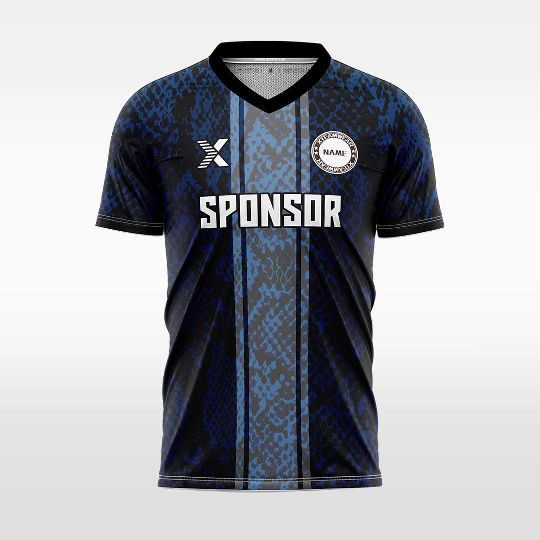 XTeamwear Soccer Jersey blue / S Custom Snake‑Skin Soccer Jersey – Slim Fit V‑Neck Athletic Top