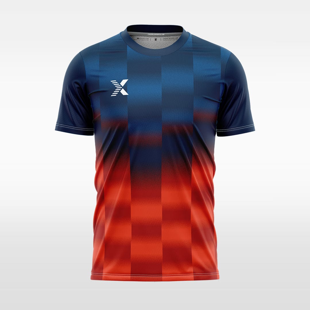 XTeamwear Soccer Jersey blue / S Custom Soccer Jersey – Dynamic Striped Pattern & Crew Neck Design