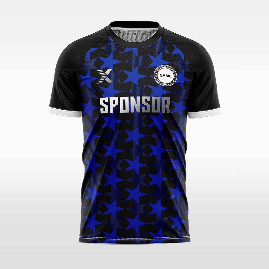 XTeamwear Soccer Jersey blue / S Custom Soccer Jersey – Five-Pointed Star Pattern & Modern Fit