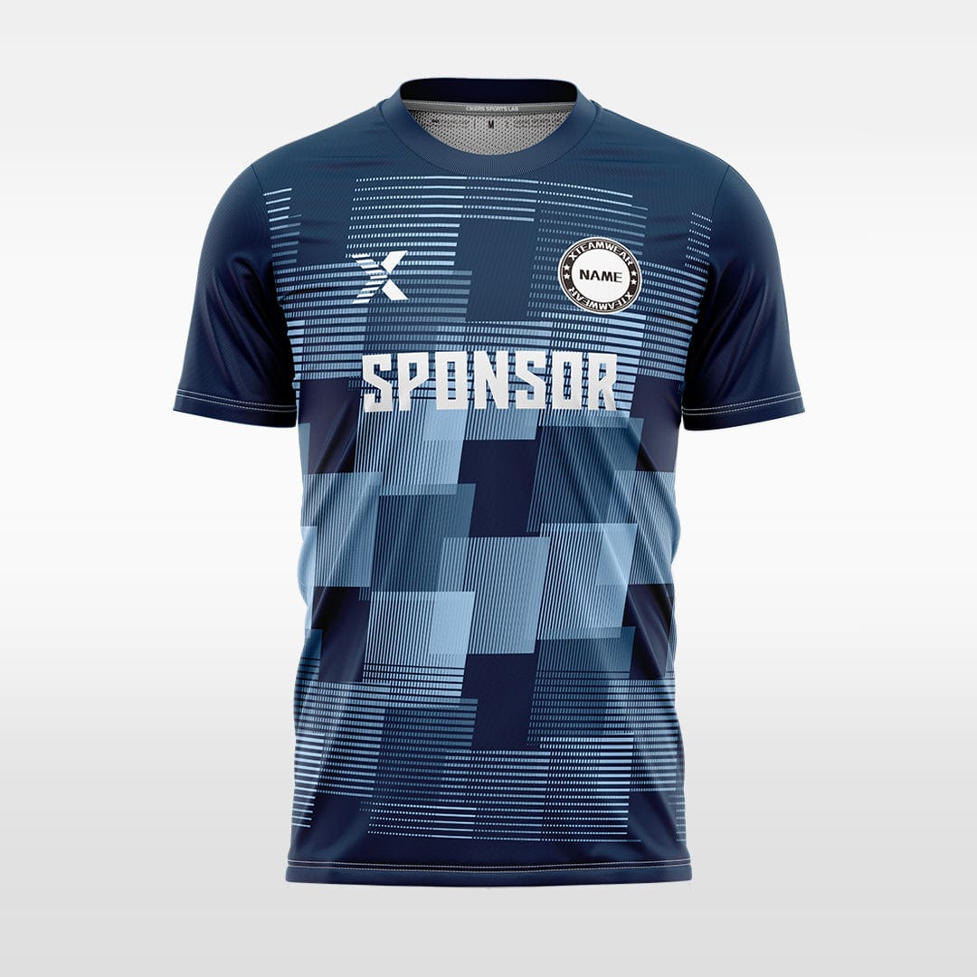 XTeamwear Soccer Jersey blue / S Custom Team Soccer Jersey – Solid Color with Geometric Pattern