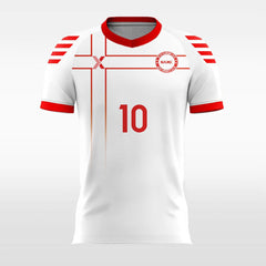 XTeamwear Soccer Jersey Classic Red Cross - Women Custom Soccer Jerseys Team Design
