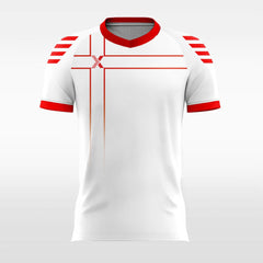 XTeamwear Soccer Jersey Classic Red Cross - Women Custom Soccer Jerseys Team Design