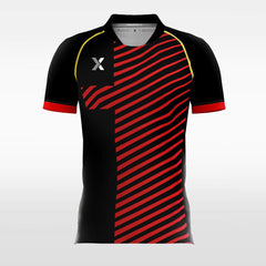 XTeamwear Soccer Jersey Classic Red twill - Custom Kids Soccer Jerseys Design Black