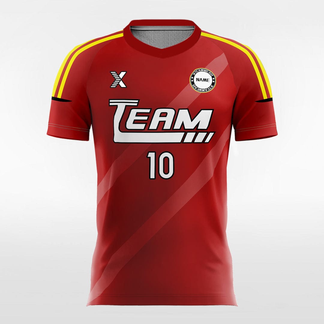 XTeamwear Soccer Jersey Classic Red - Women Custom Soccer Jerseys Design Diagonal