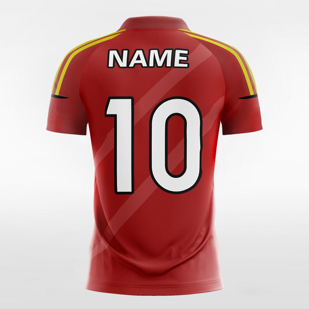 XTeamwear Soccer Jersey Classic Red - Women Custom Soccer Jerseys Design Diagonal
