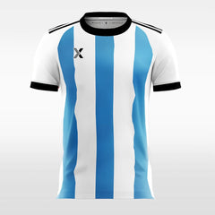 XTeamwear Soccer Jersey Classic Stripe - Custom Kids Soccer Jerseys Design Blue White