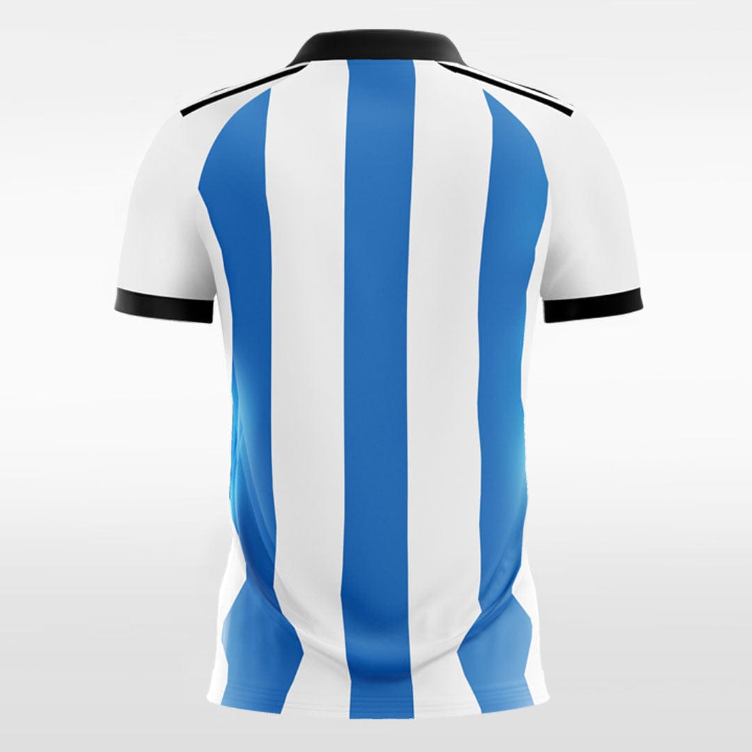 XTeamwear Soccer Jersey Classic Stripe - Custom Kids Soccer Jerseys Design Blue White
