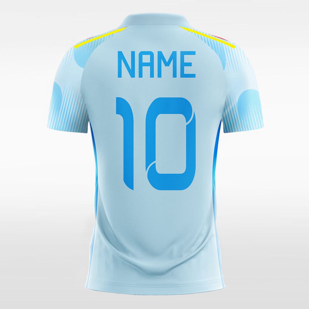 XTeamwear Soccer Jersey Classic Water-Drip - Custom Kids Soccer Jerseys Blue Design