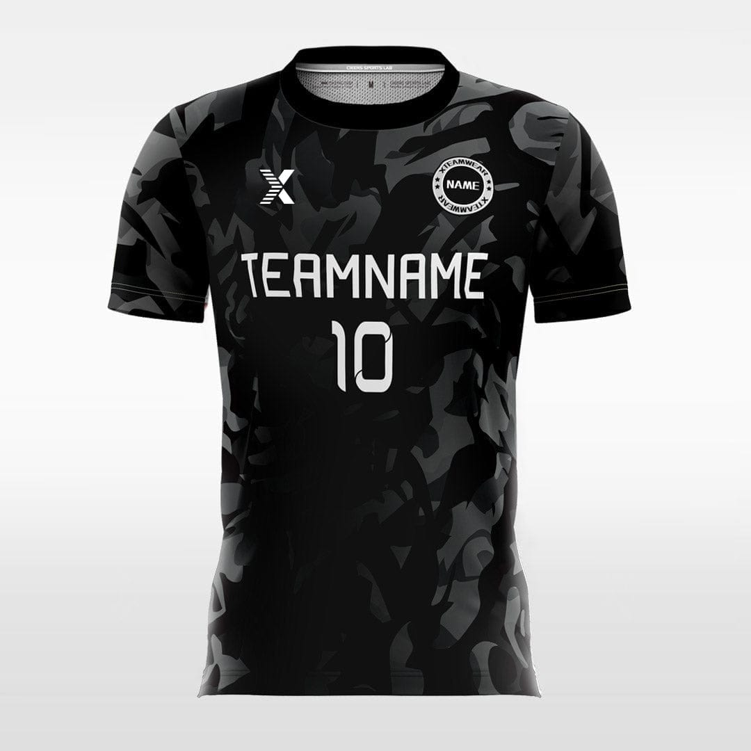 XTeamwear Soccer Jersey Cool Black Camouflage - Kids Custom Soccer Jerseys Design
