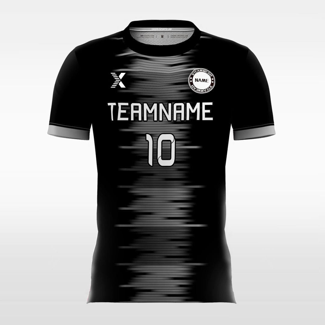 XTeamwear Soccer Jersey Cool Black Moire Pattern - Custom Kids Soccer Jerseys Design