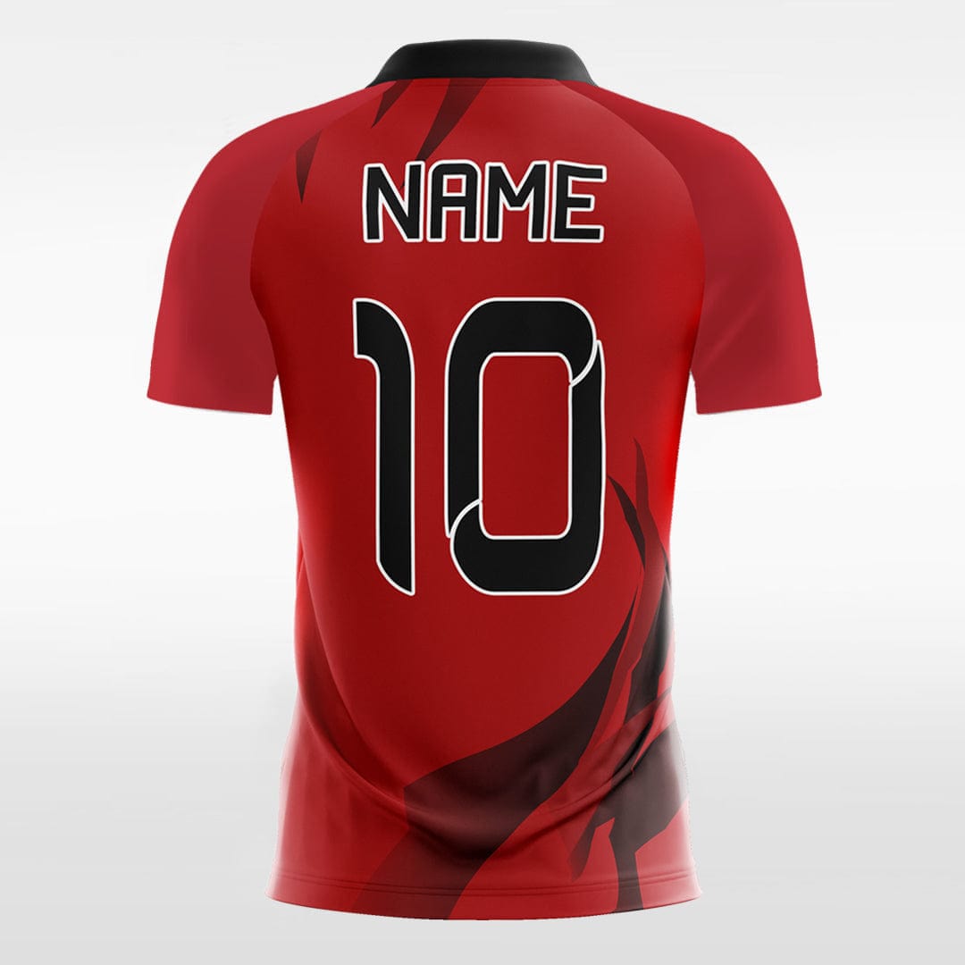 XTeamwear Soccer Jersey Cool Fire - Custom Kids Soccer Jerseys Design Red Color