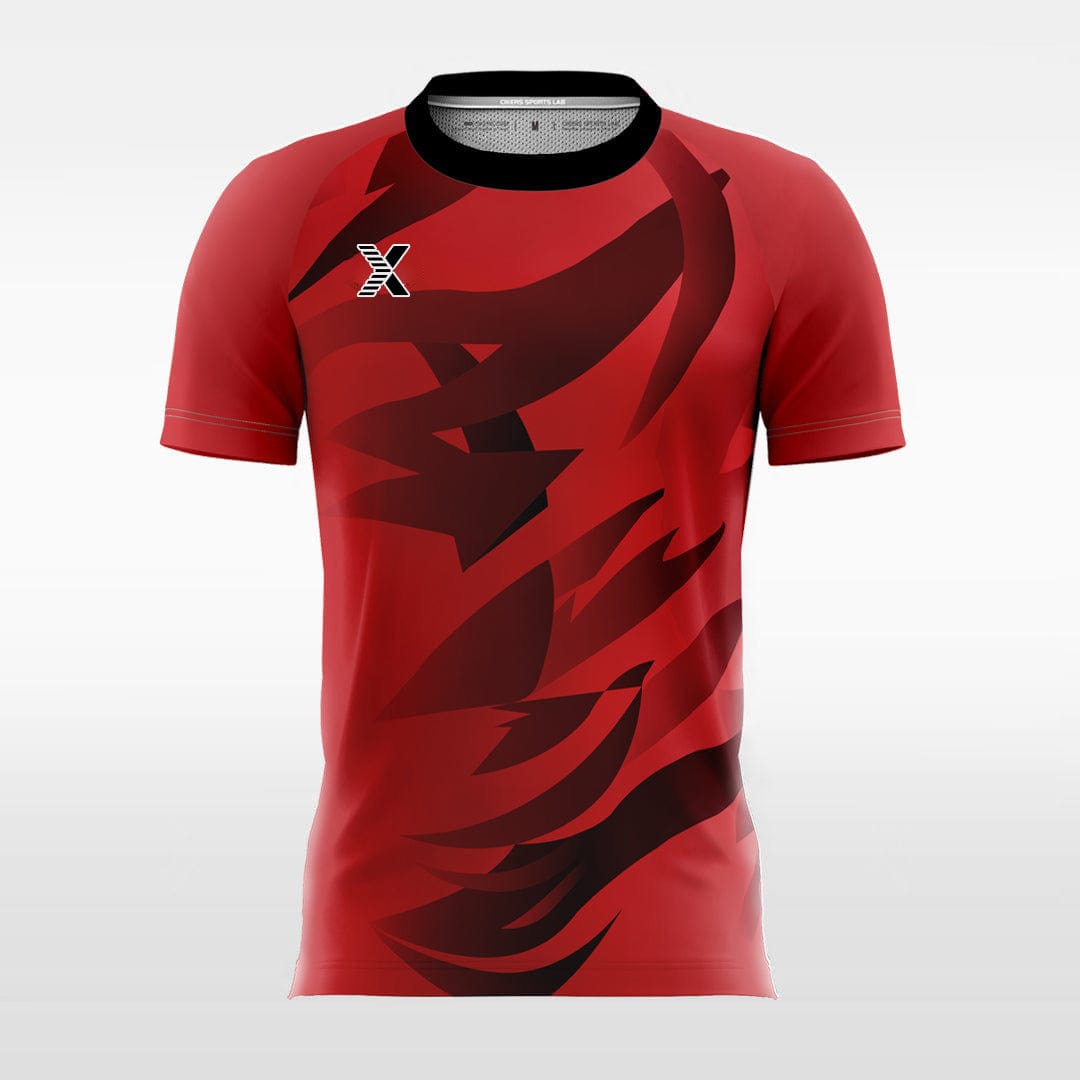 XTeamwear Soccer Jersey Cool Fire - Custom Kids Soccer Jerseys Design Red Color