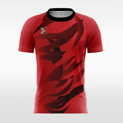 XTeamwear Soccer Jersey Cool Fire - Custom Kids Soccer Jerseys Design Red Color