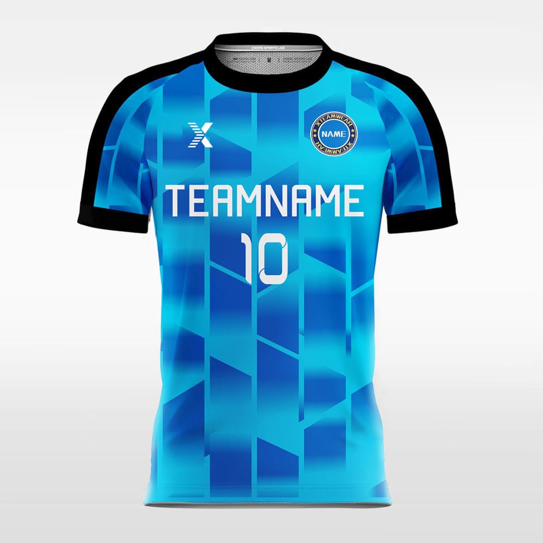 XTeamwear Soccer Jersey Cool Geometry Gradient - Kids Custom Soccer Jerseys Design