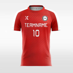 XTeamwear Soccer Jersey Cool Red - Women Custom Soccer Jerseys Design Diagonal