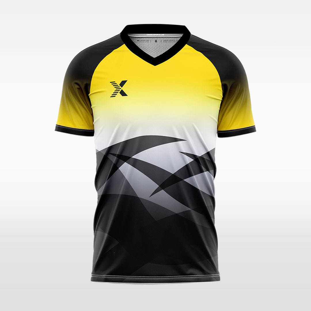 XTeamwear Soccer Jersey Custom Gradient Soccer Jersey – Geometric V-Neck Short Sleeve Top