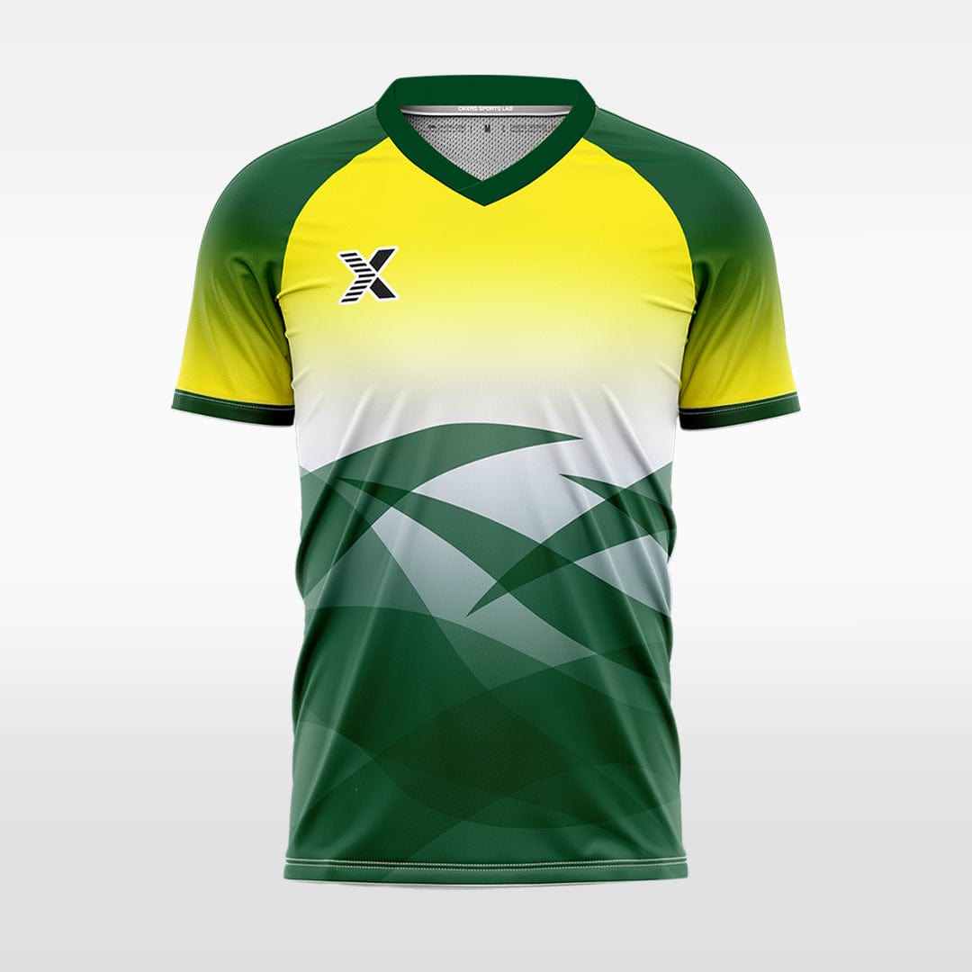 XTeamwear Soccer Jersey Custom Gradient Soccer Jersey – Geometric V-Neck Short Sleeve Top