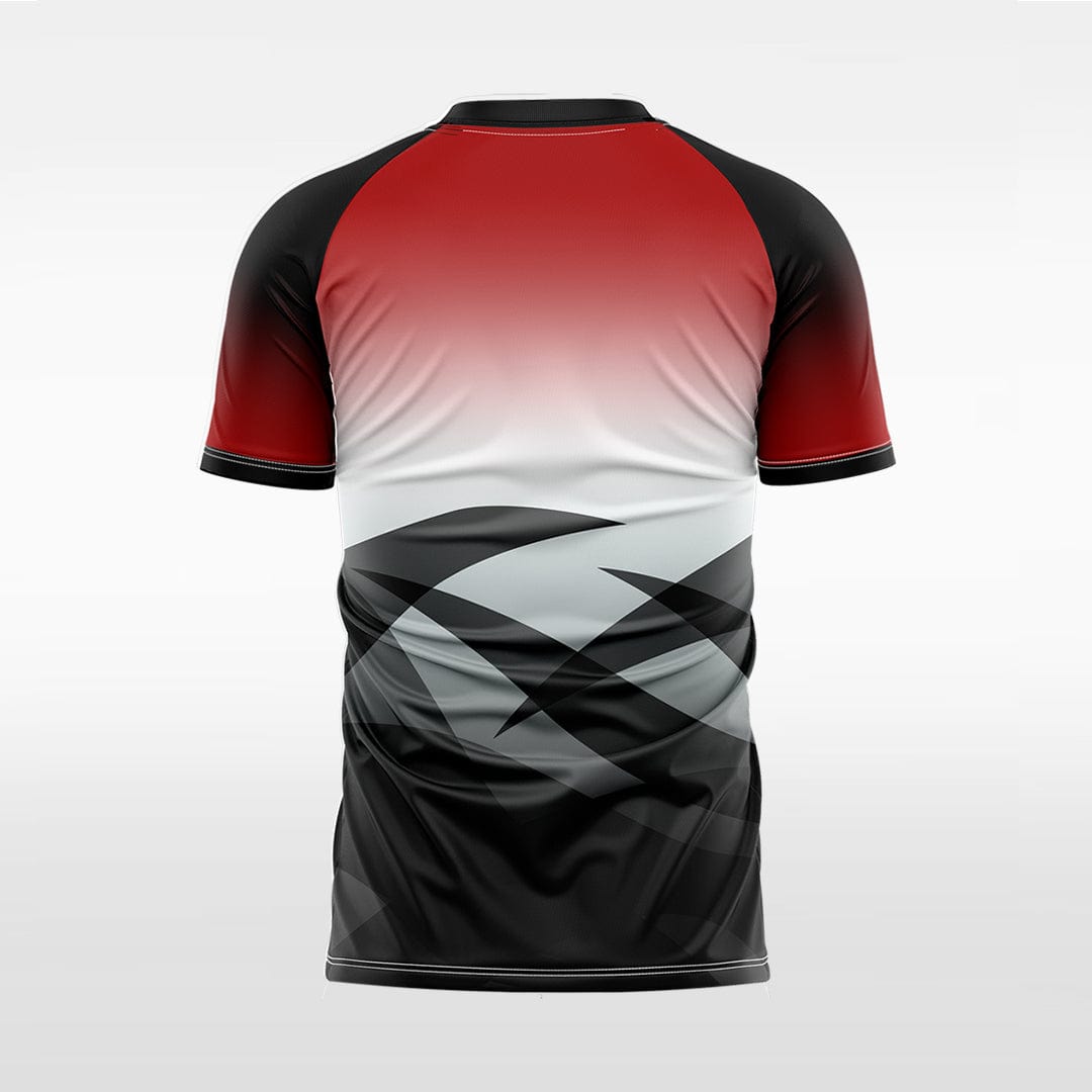 XTeamwear Soccer Jersey Custom Gradient Soccer Jersey – Geometric V-Neck Short Sleeve Top