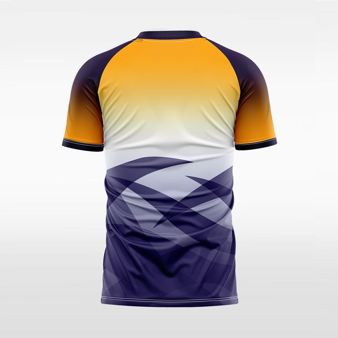 XTeamwear Soccer Jersey Custom Gradient Soccer Jersey – Geometric V-Neck Short Sleeve Top