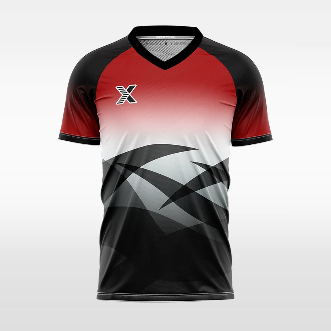 XTeamwear Soccer Jersey Custom Gradient Soccer Jersey – Geometric V-Neck Short Sleeve Top