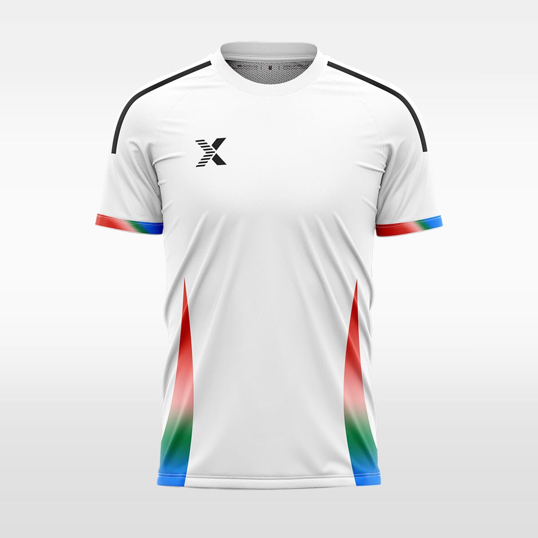 XTeamwear Soccer Jersey Custom Gradient Stripe Soccer Jersey – Modern Fit Round Neck