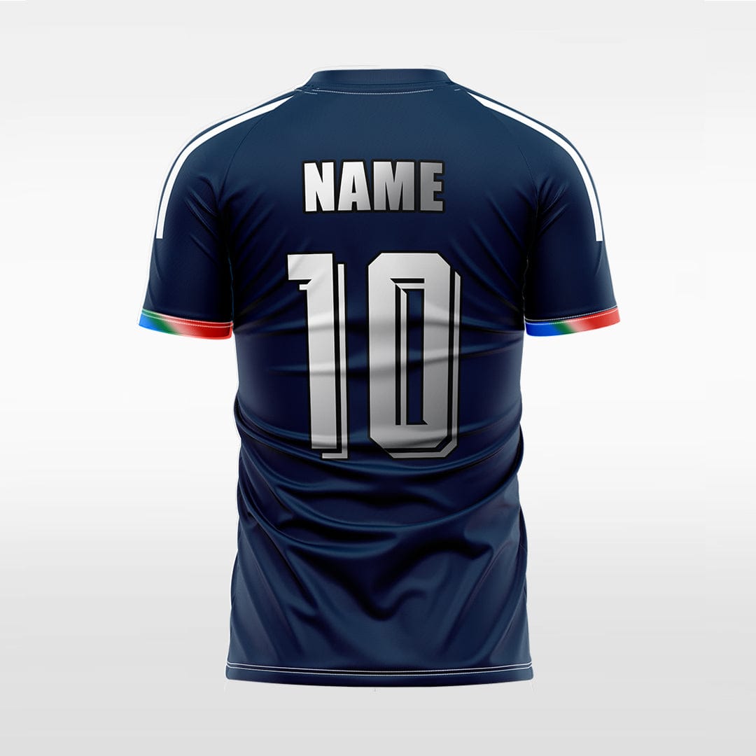XTeamwear Soccer Jersey Custom Gradient Stripe Soccer Jersey – Modern Fit Round Neck