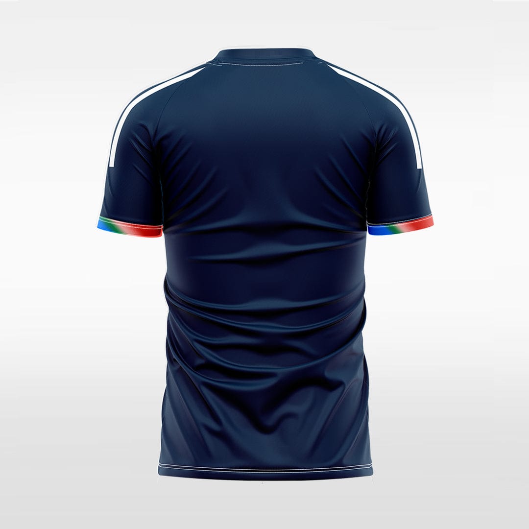 XTeamwear Soccer Jersey Custom Gradient Stripe Soccer Jersey – Modern Fit Round Neck